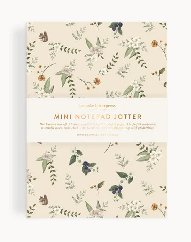 Bespoke Letterpress - Button Fern Notepad Mini Jotter