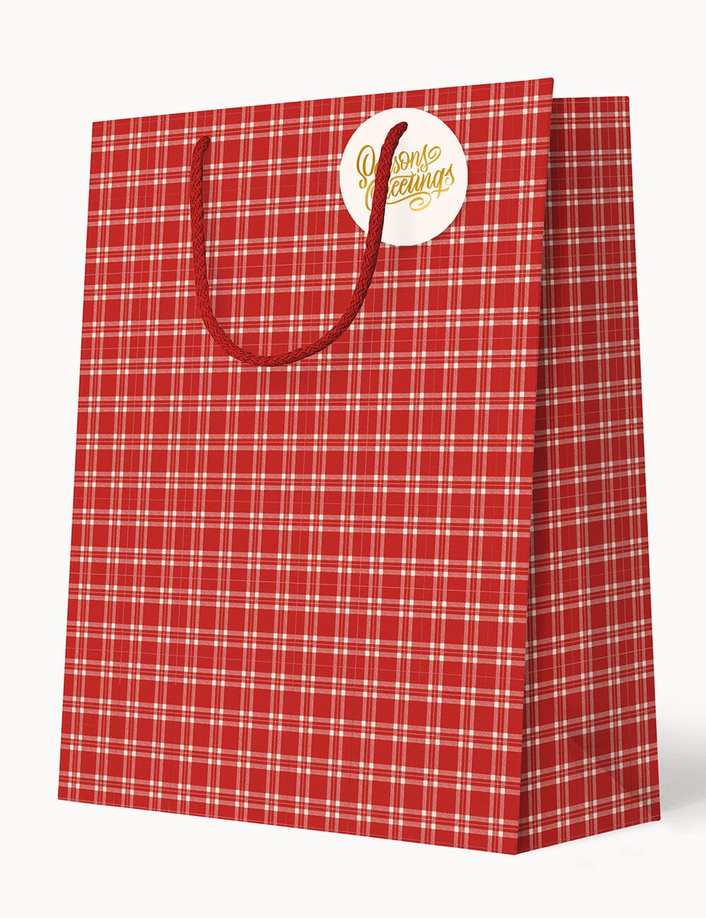 Bespoke Large Gift Bag - Christmas Red Check