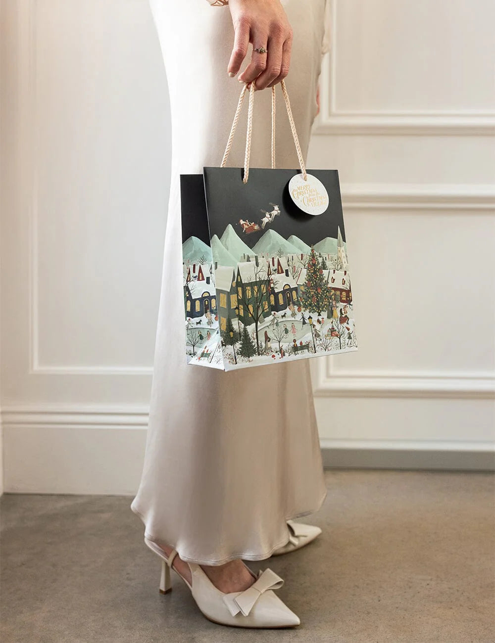 Bespoke Medium Gift Bag - The Christmas Village
