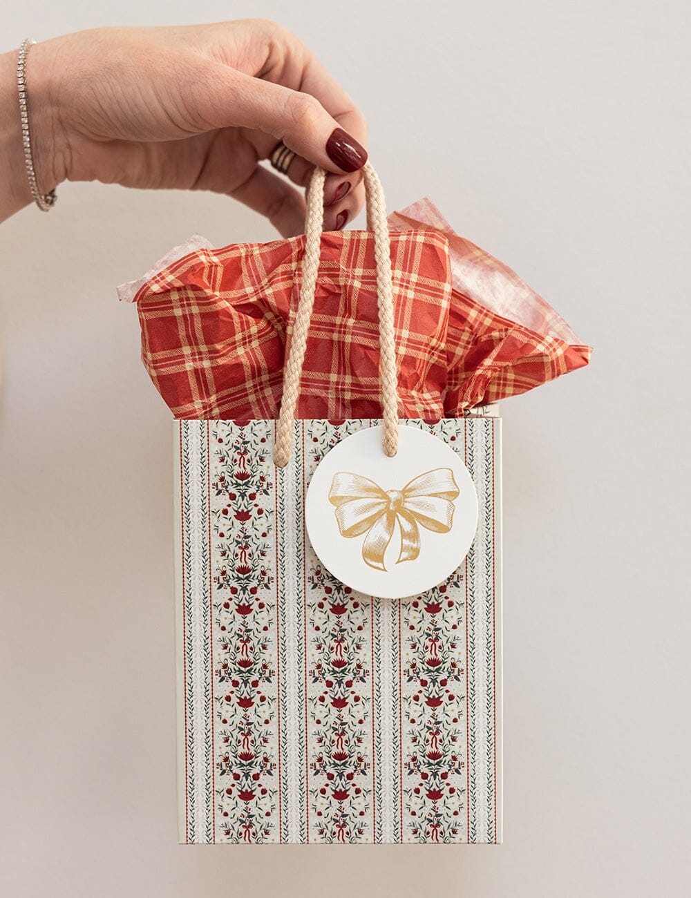 Bespoke Small Gift Bag - Festive Florals