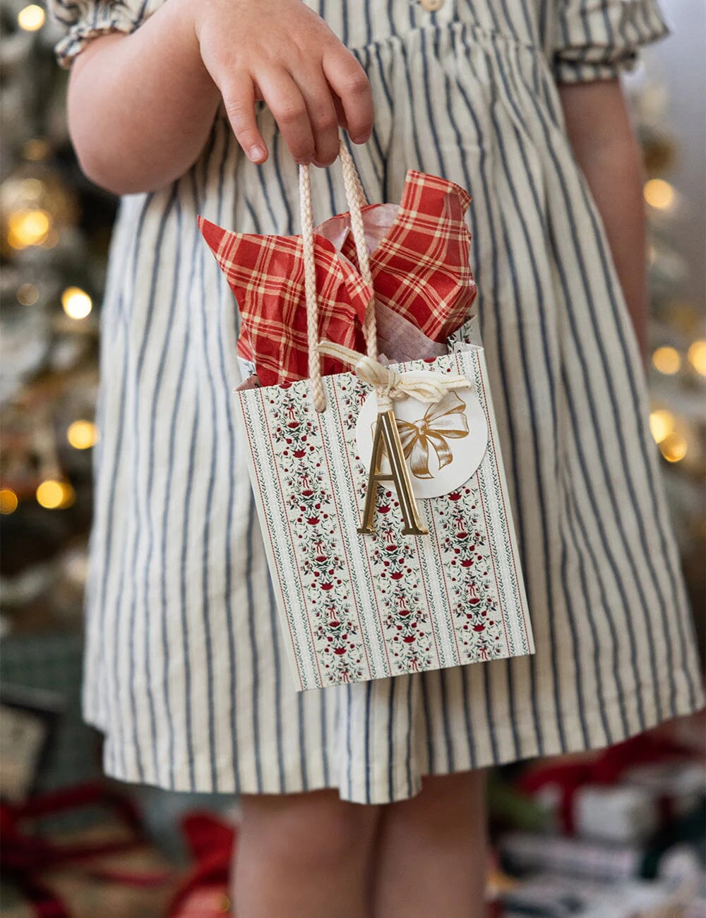 Bespoke Small Gift Bag - Festive Florals