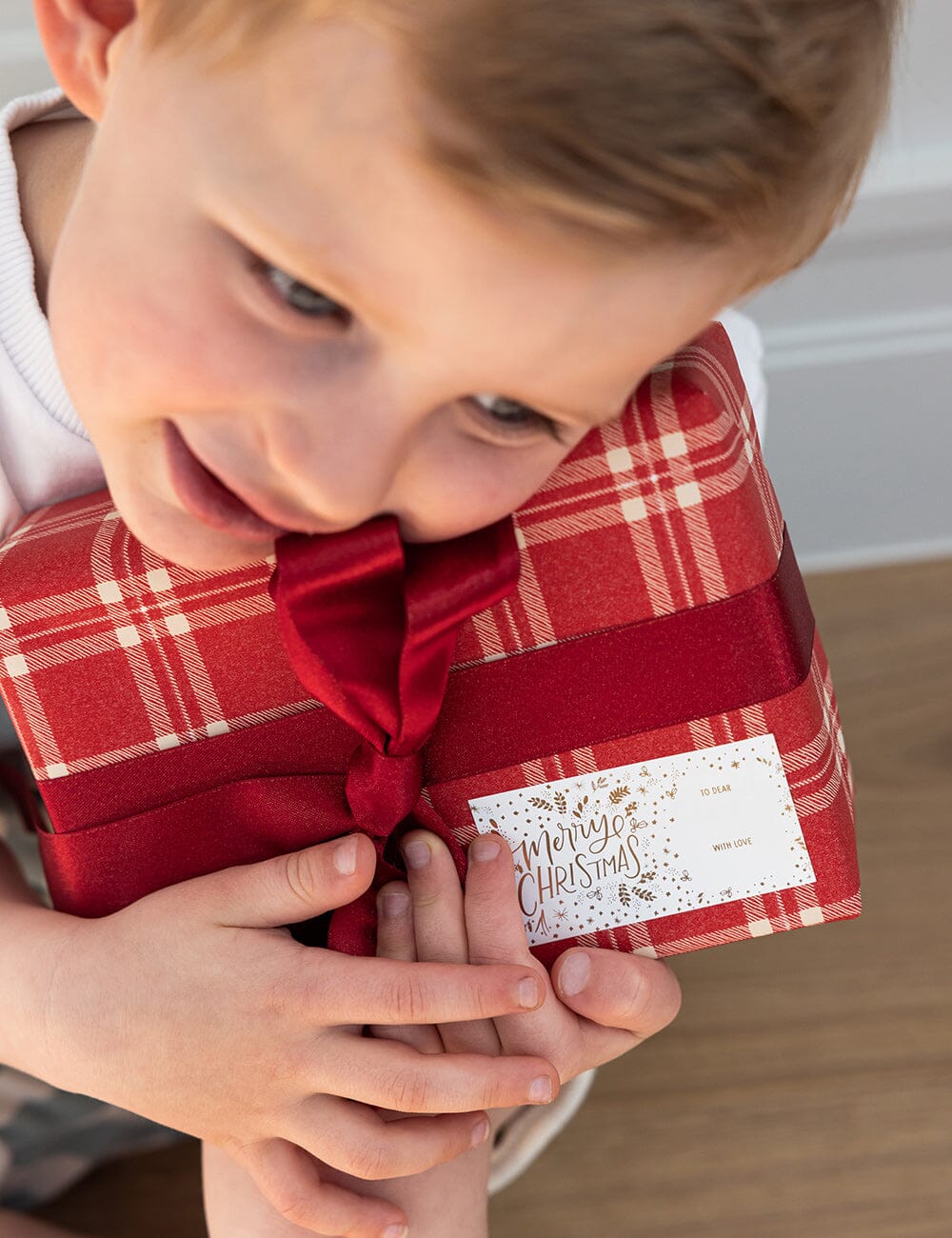 Red Check Plaid Gift Wrap 3m Roll