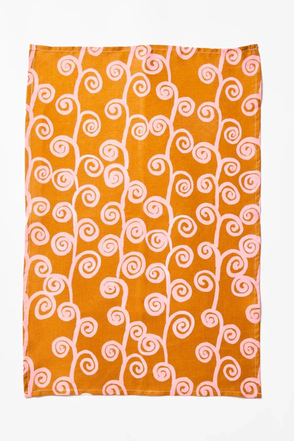 Bonnie and Neil Loop Tan Pink tea towel