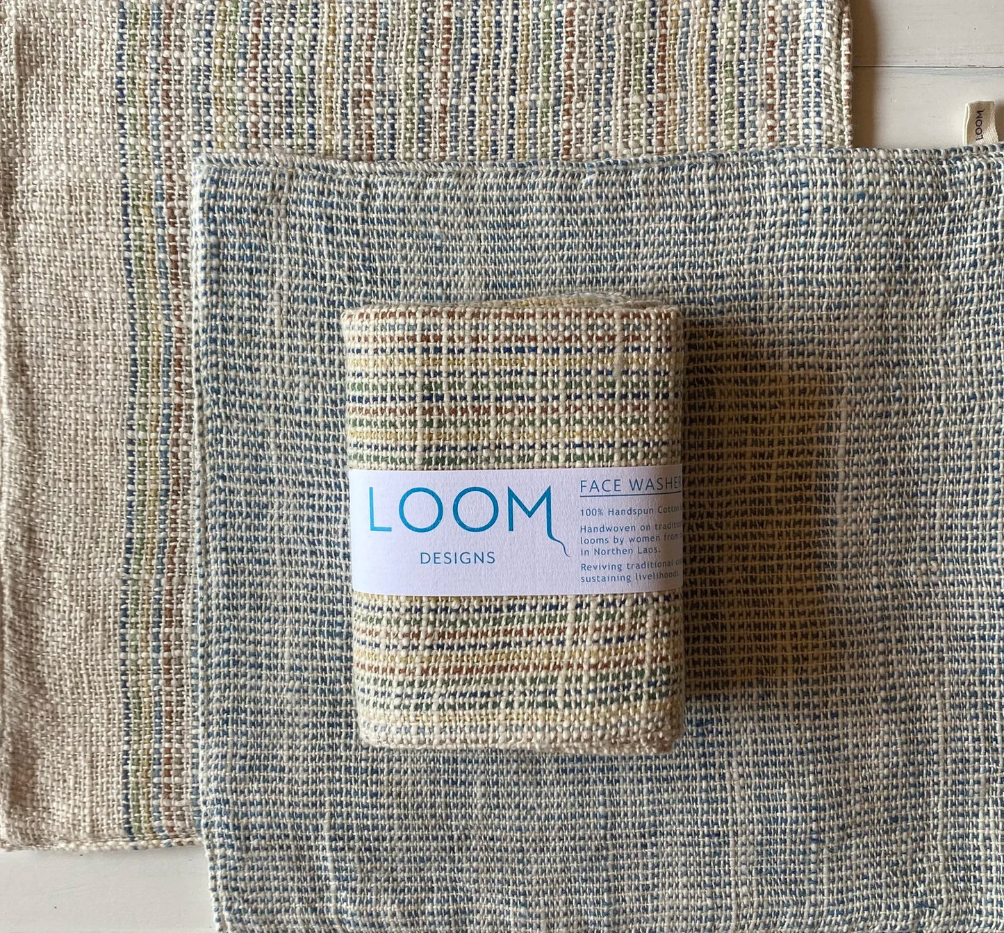 Loom Cotton Face Washers - 2 pack