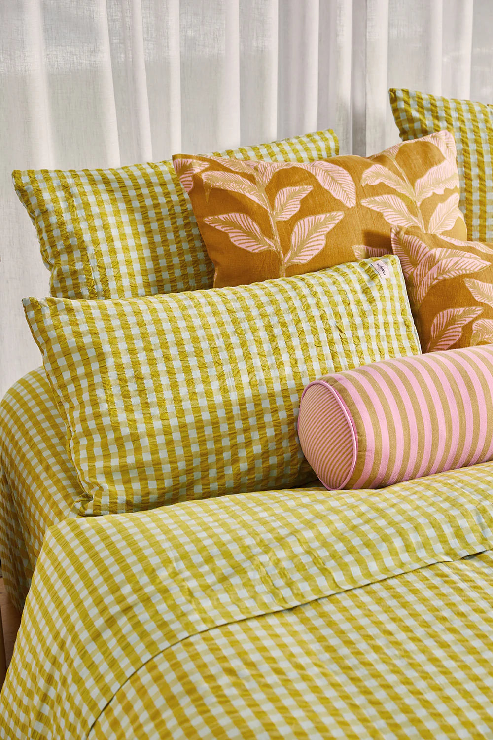 Mosey Me Citrus Seersucker Pillowcases