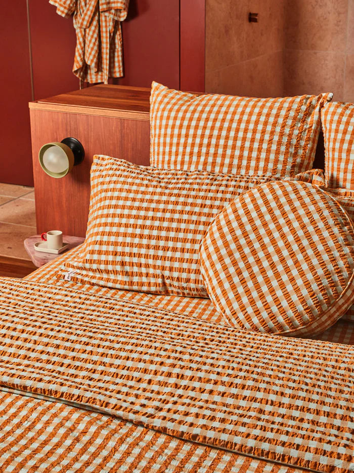 Mosey Me Honey Blue Seersucker Pillowcases