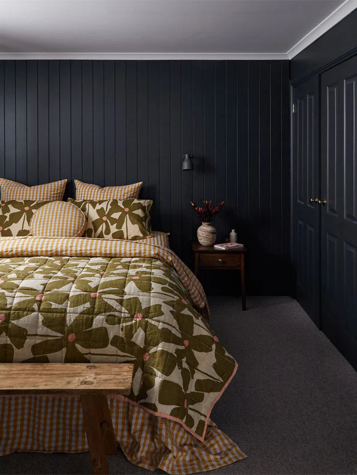 Mosey Me Olive Poppy Pillowcases