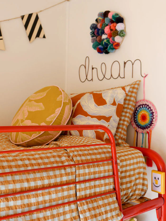 Mosey Me Seersucker Honey Blue Flat Sheets