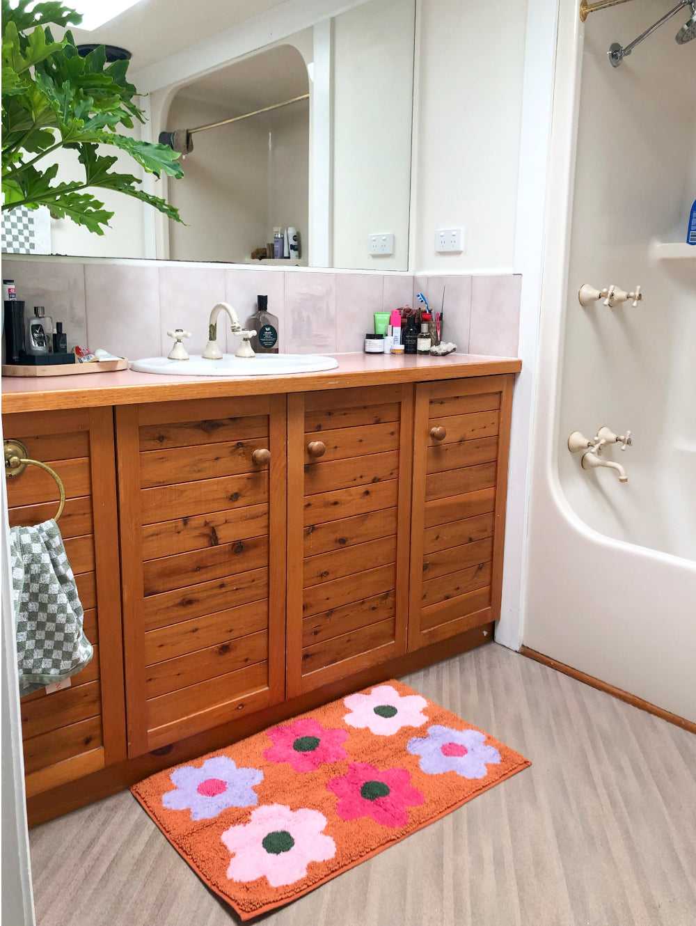 Mosey Me Flower Bed Bath Mat
