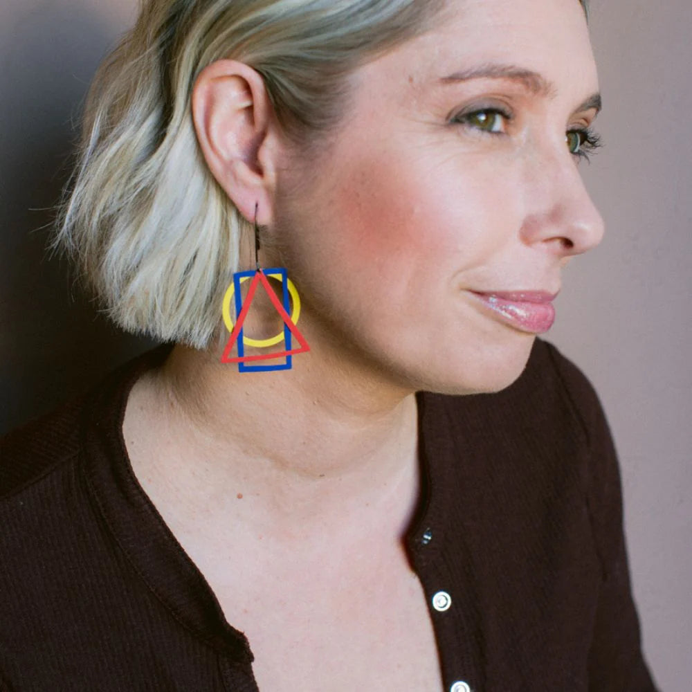 Denz earrings - Basic Shape Primary Colours