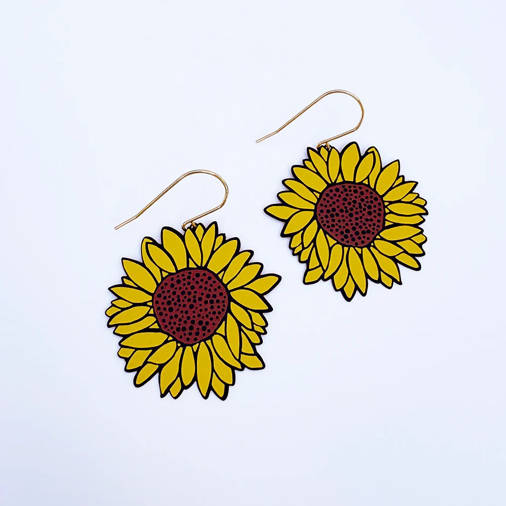 Denz earrings - Midi Sunflowers