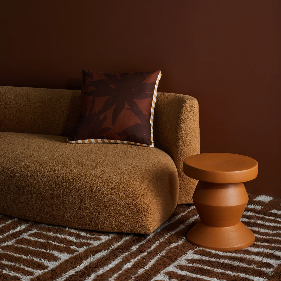 Bonnie and Neil Fleur Chocolate Cushion - 50cm