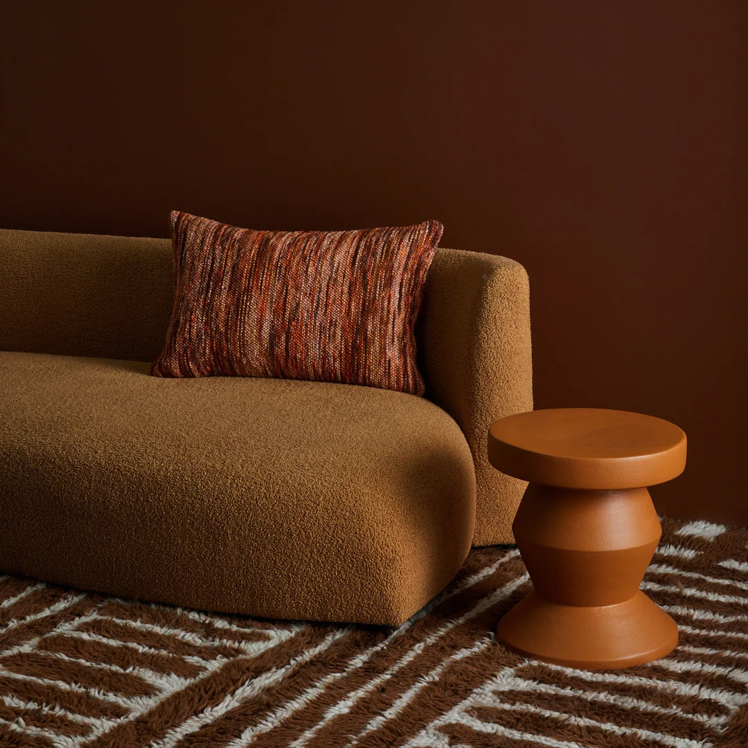 Bonnie and Neil Wool Marle Rust Cushion - 60x40cm
