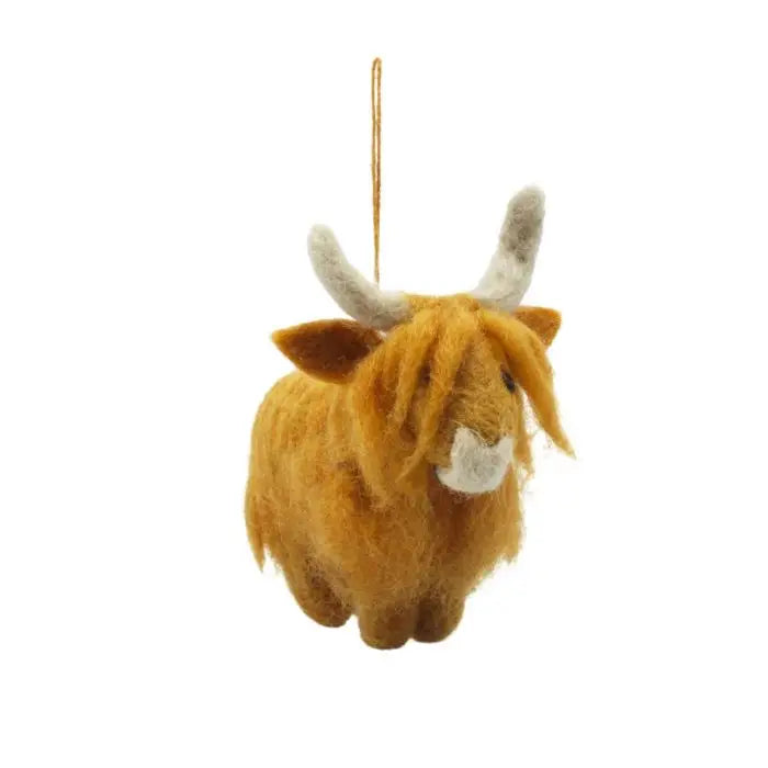 Handmade Felt Highland Cow (coo)