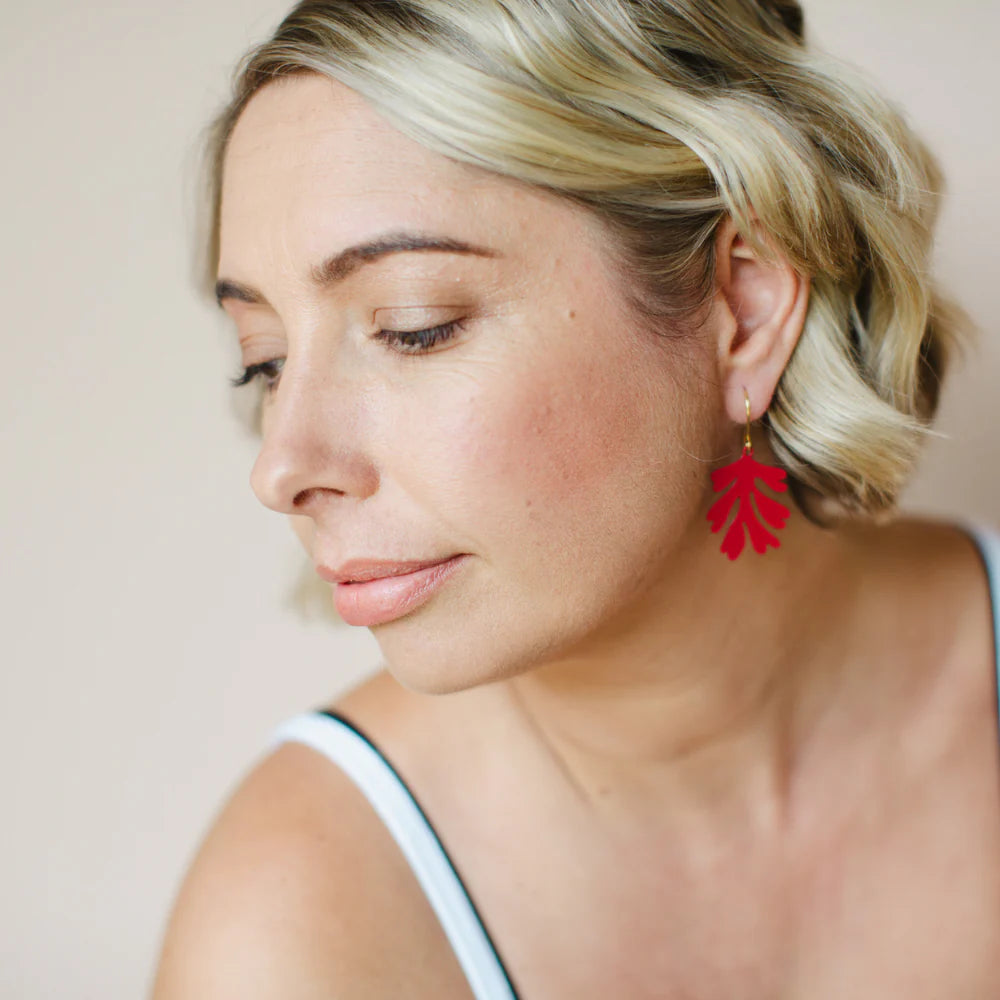 Denz Mini Matisse Red Earrings