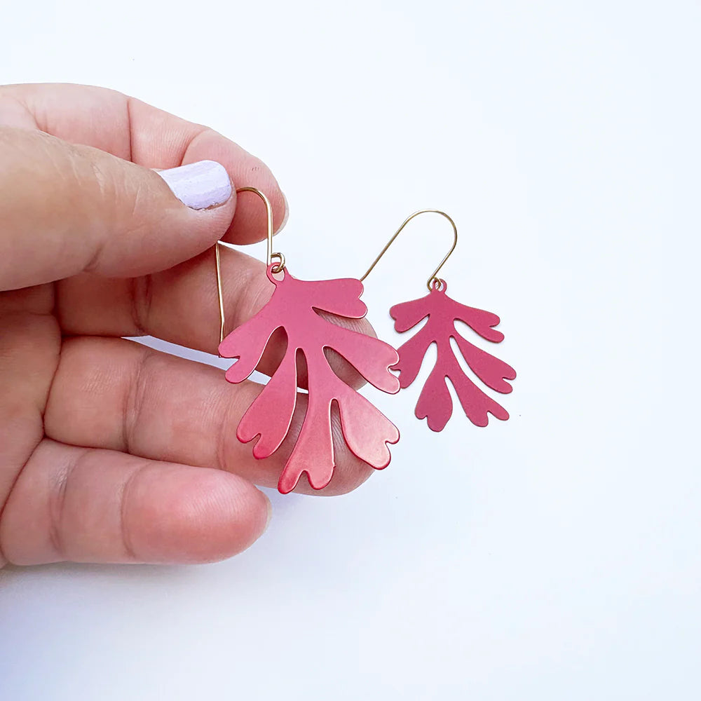 Denz Mini Matisse Red Earrings