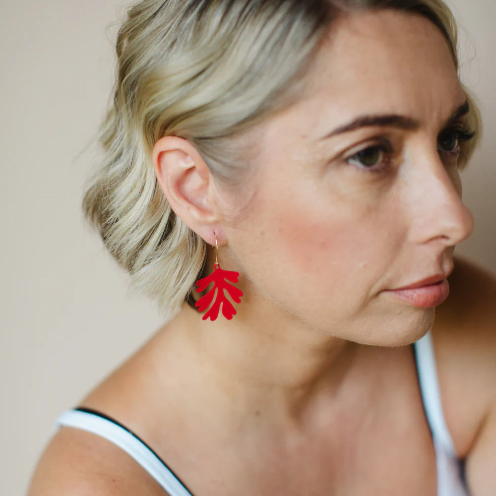 Denz Mini Matisse Red Earrings
