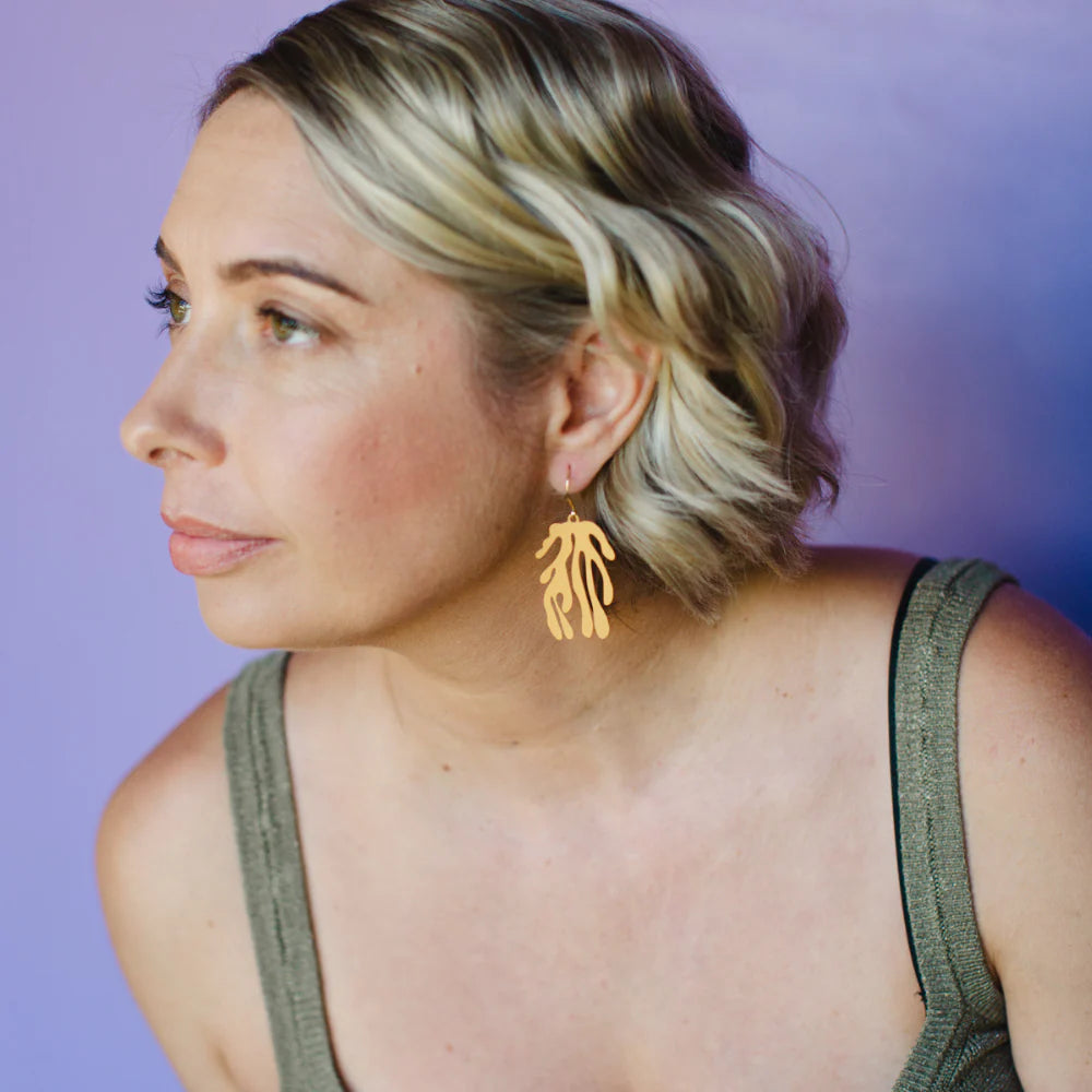 Denz Midi Matisse Peach Earrings