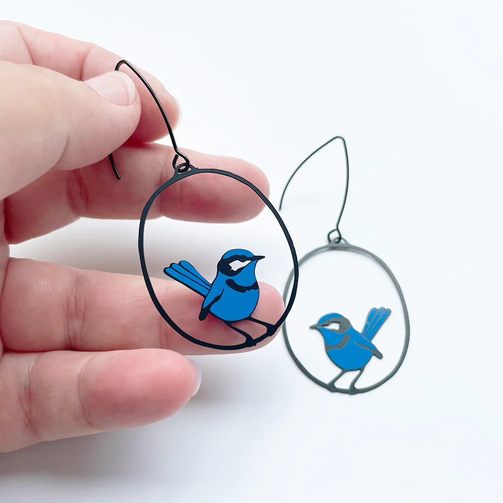 Denz Midi Fairy Wren Earrings