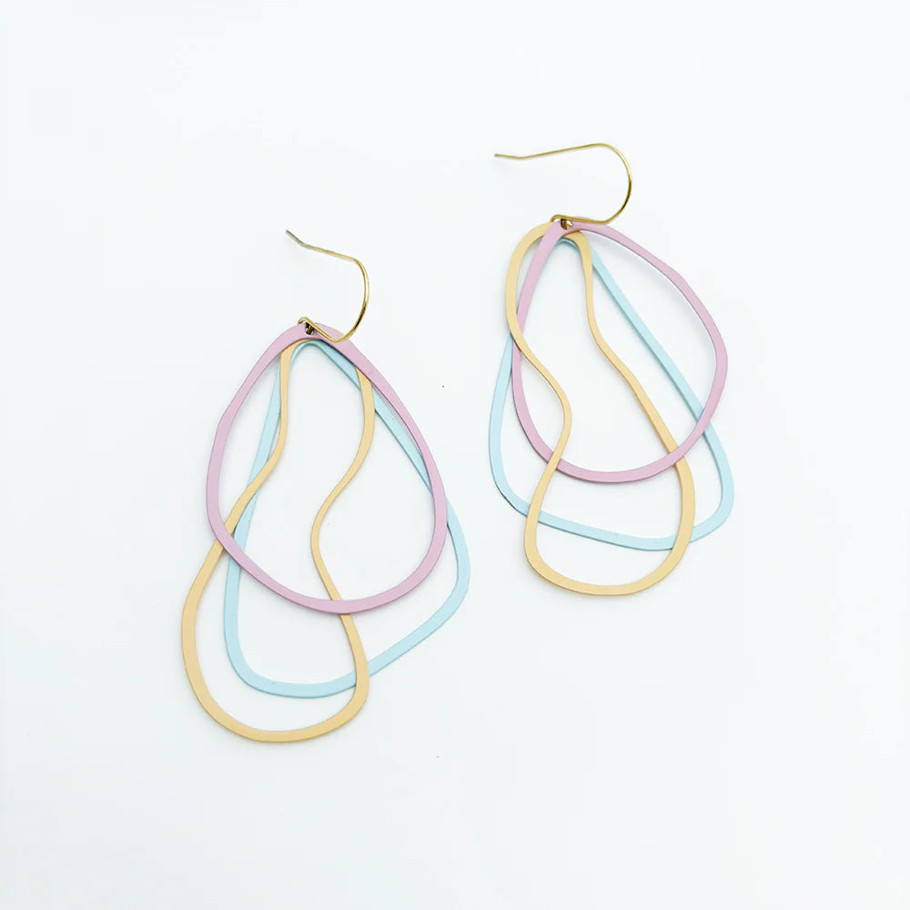 Denz Tri Shaped Dangle Earrings