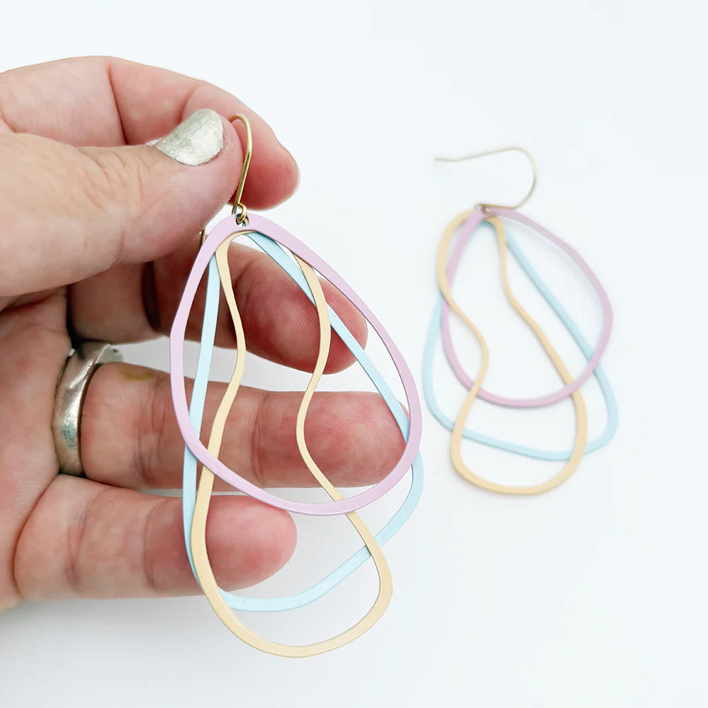 Denz Tri Shaped Dangle Earrings