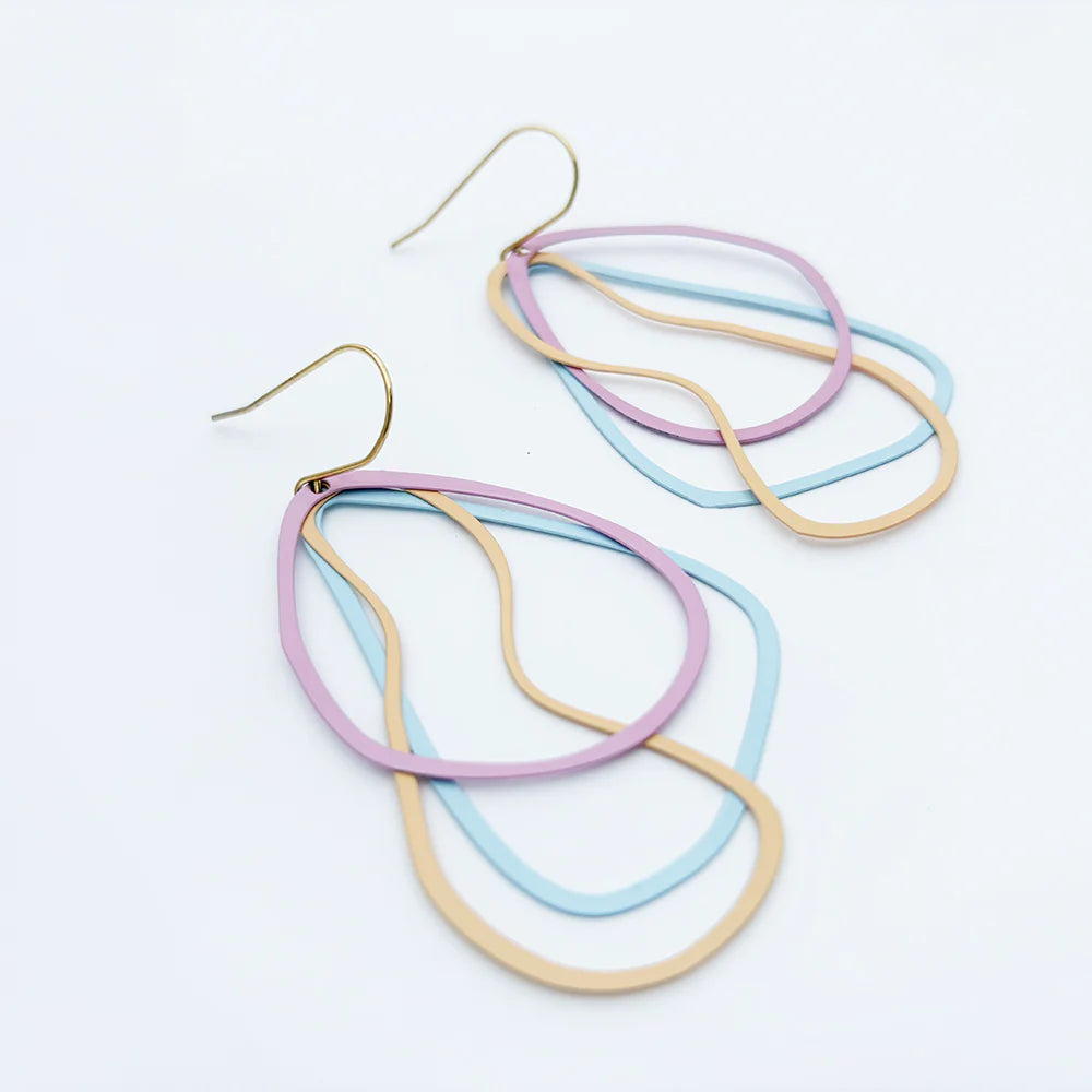 Denz Tri Shaped Dangle Earrings