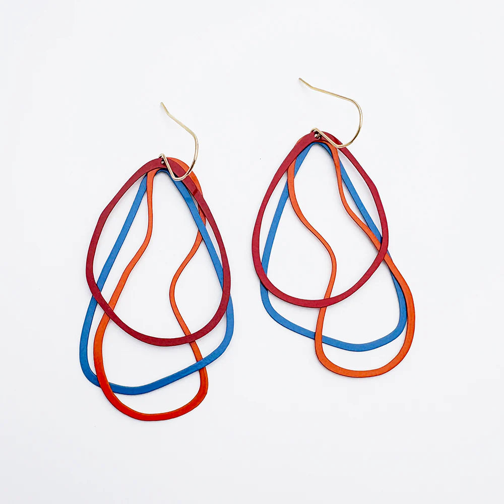 Denz Tri Shaped Dangle Earrings