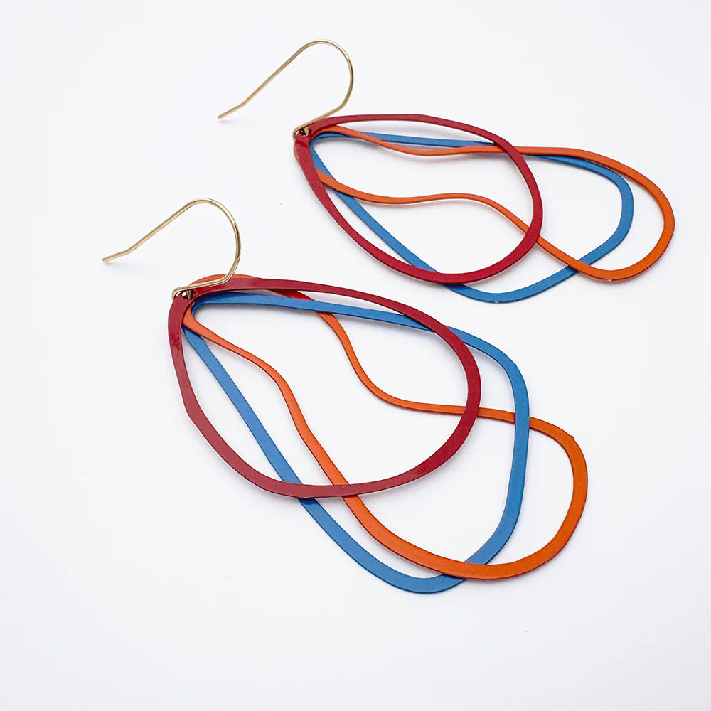 Denz Tri Shaped Dangle Earrings