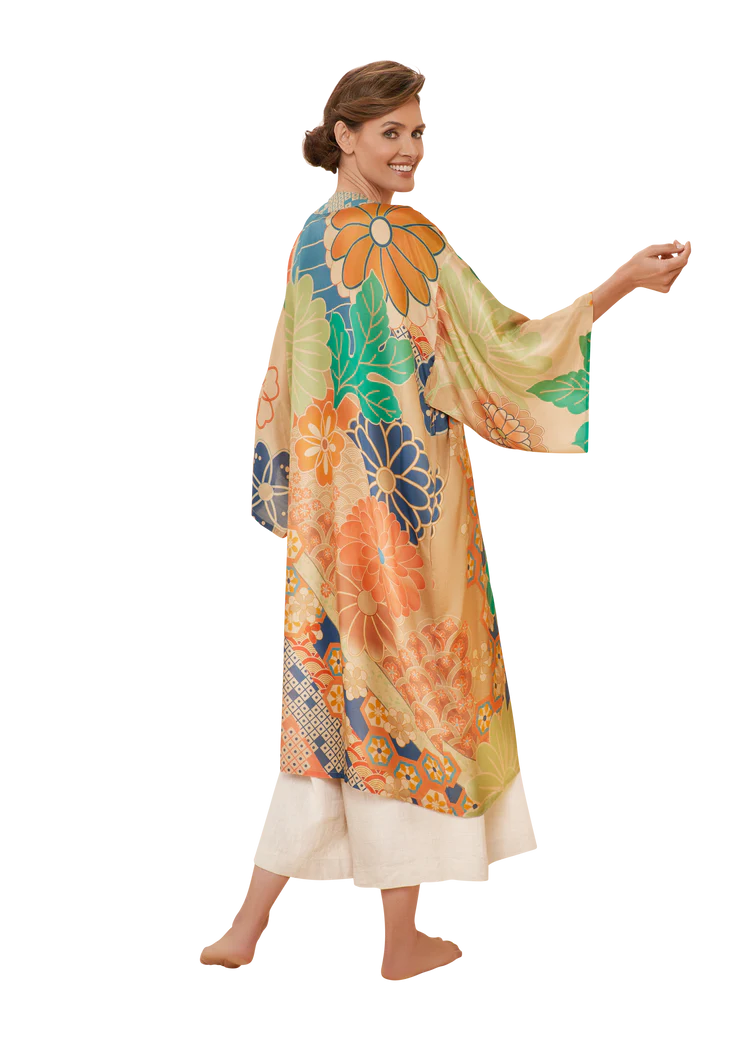 POWDER 70s Kaleidoscope Coconut Kimono