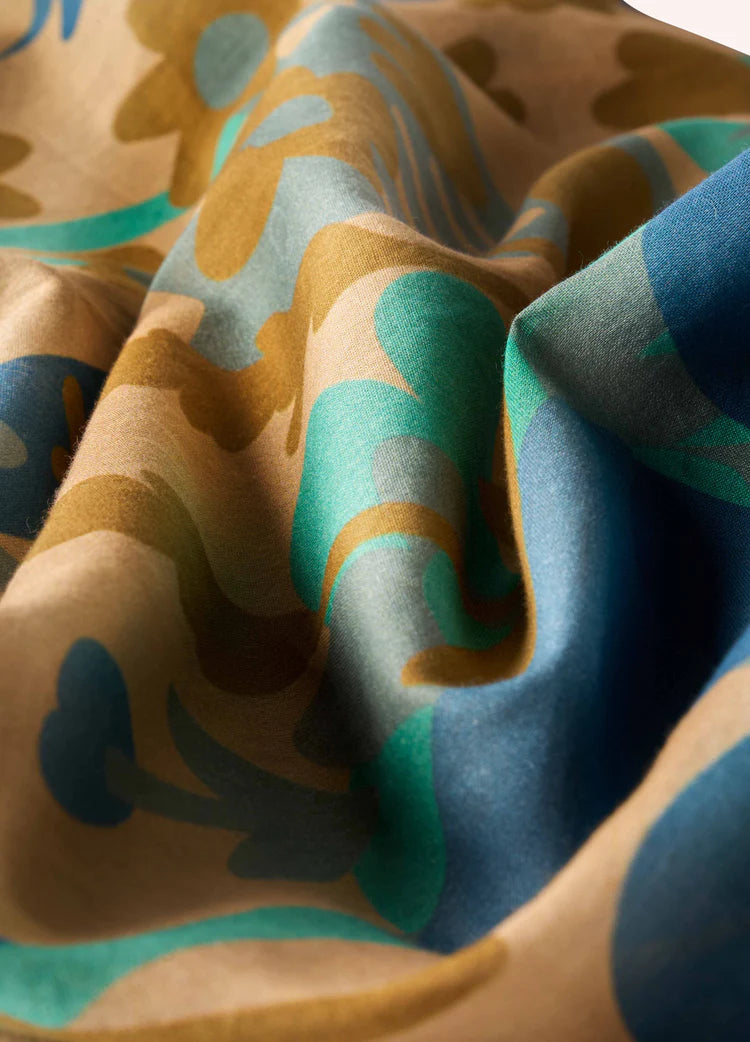 POWDER Springtime Floral Denim Scarf