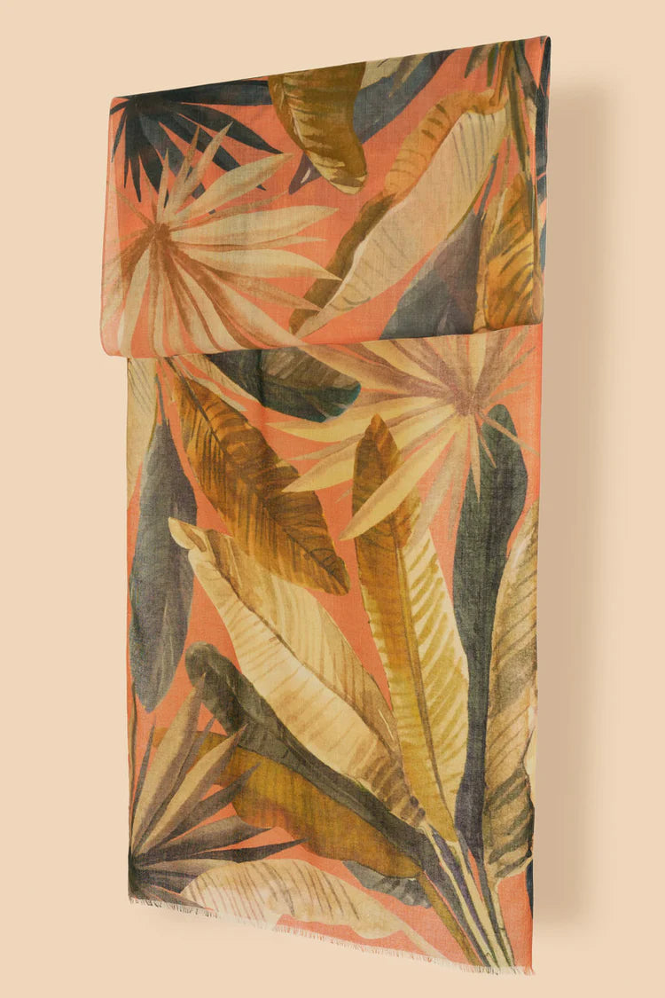 POWDER Painted Palms Wool Scarf