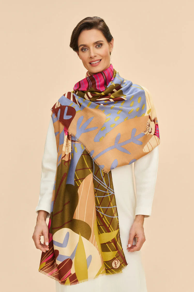 POWDER Autumn Hedgerow Printed Scarf