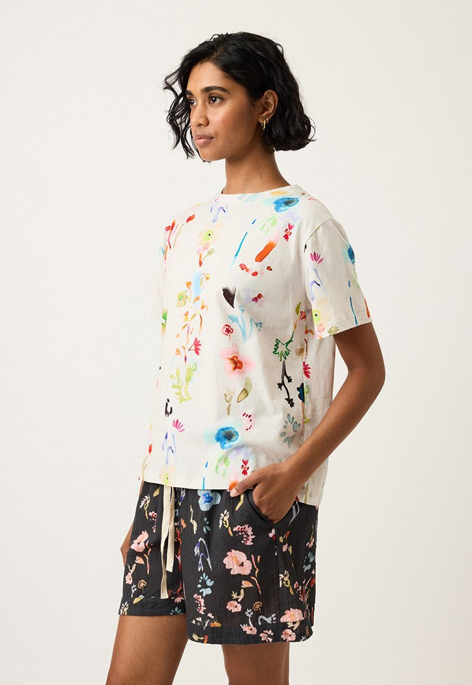 Nancybird Apollo Tee - Watercolour Cream