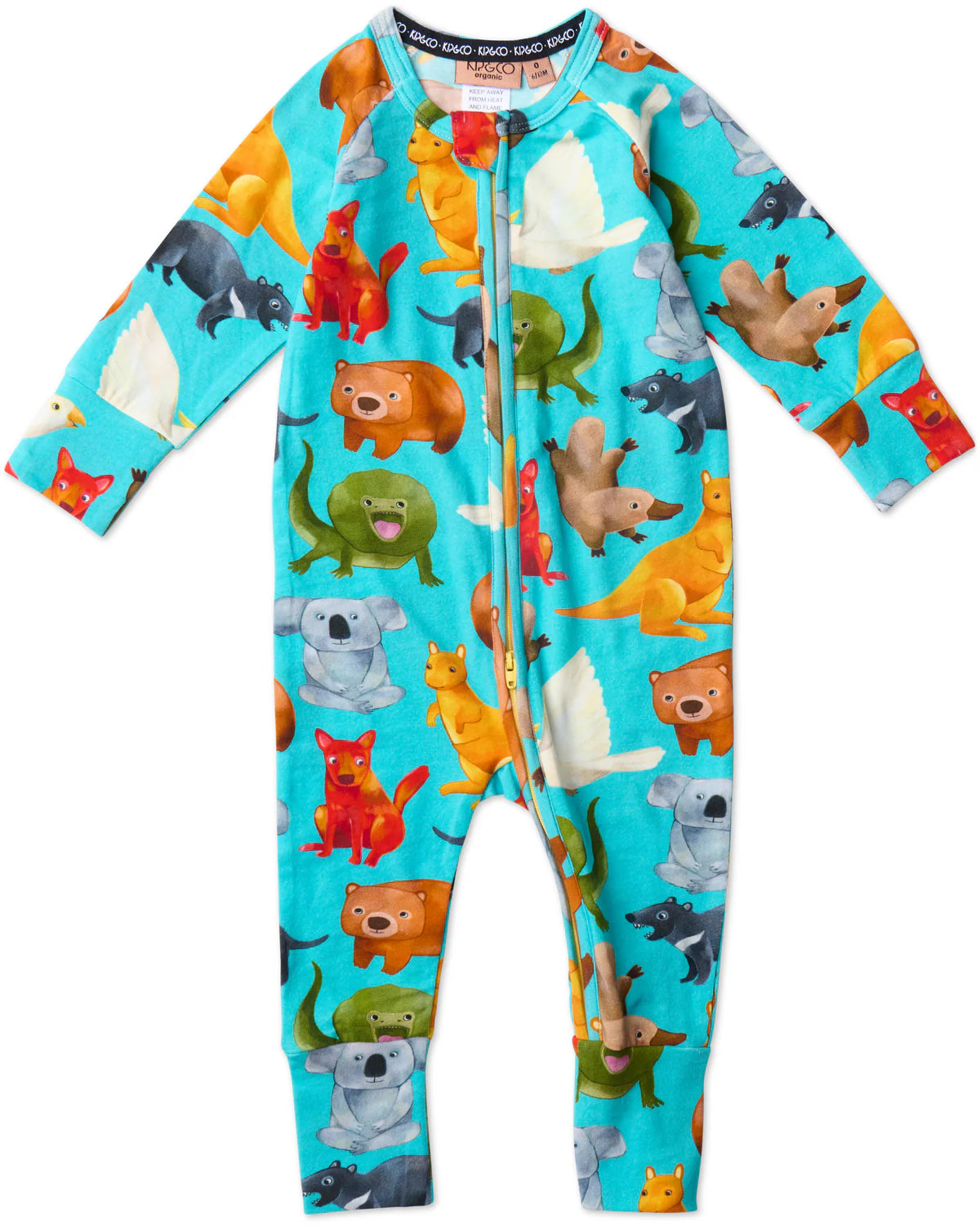 Kip and Co Organic Long Sleeve Zip Romper