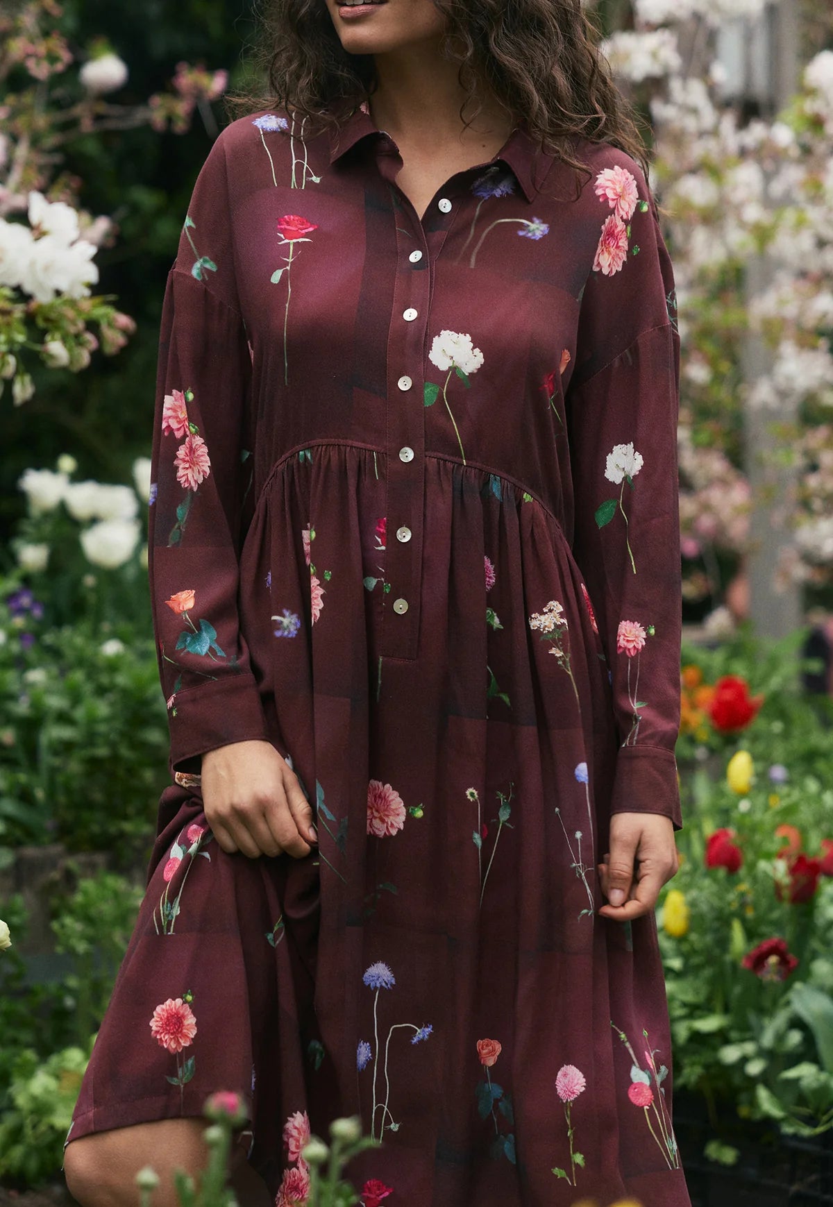 Nancybird Alla Dress - Bloom Tile