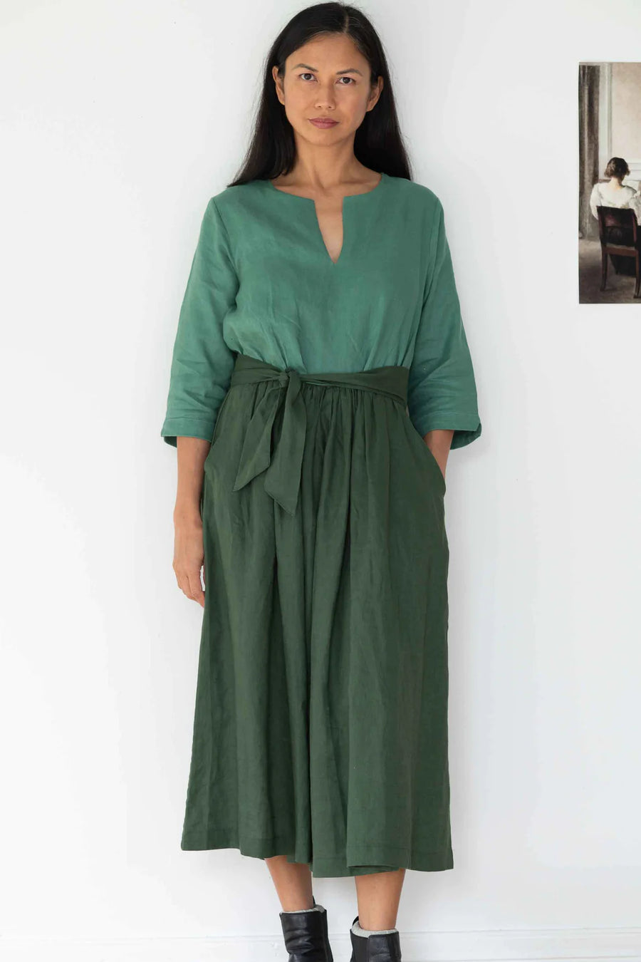 Lazybones Micheve Dress - Evergreen