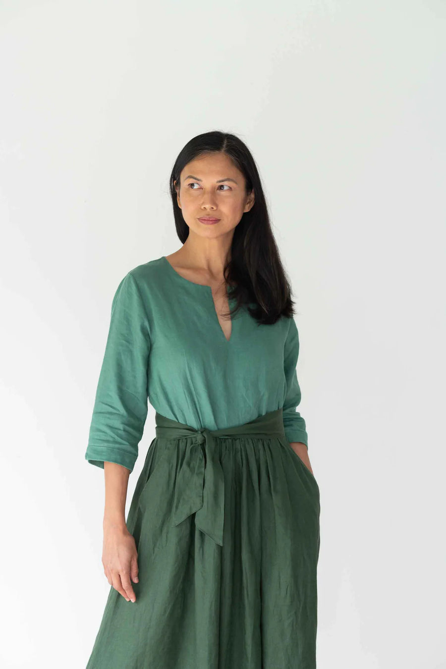 Lazybones Micheve Dress - Evergreen