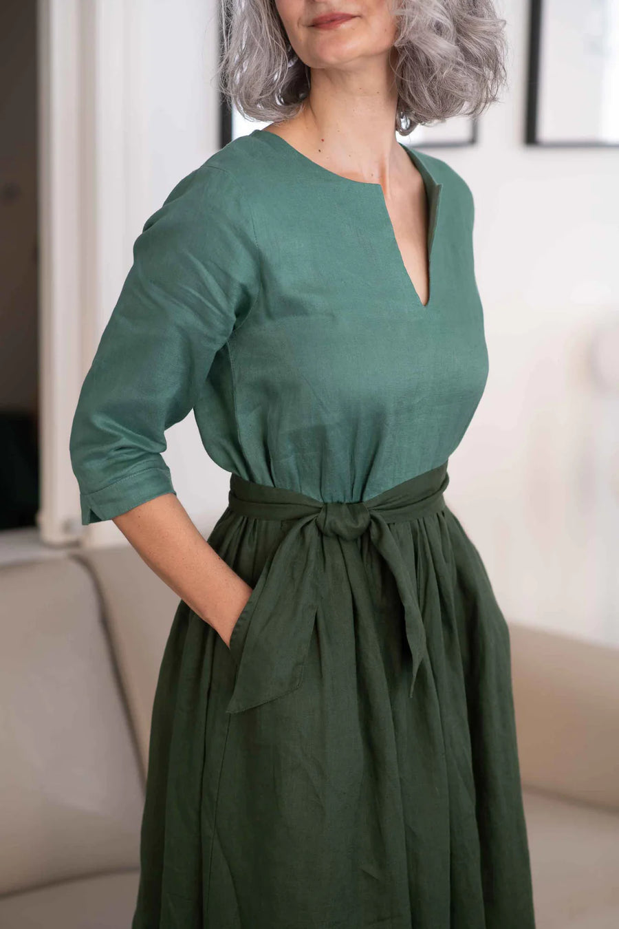 Lazybones Micheve Dress - Evergreen