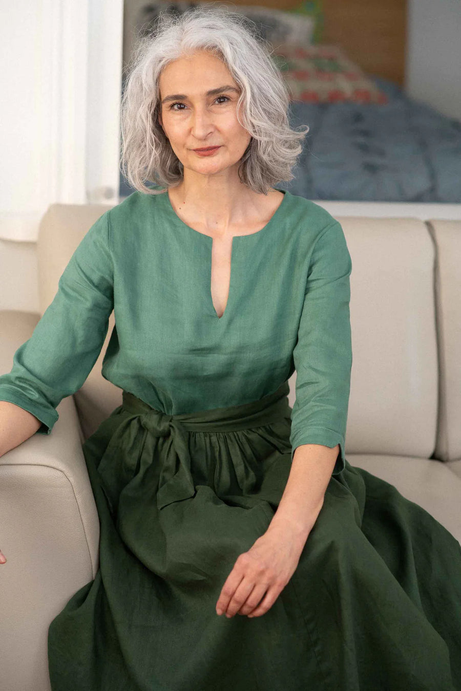 Lazybones Micheve Dress - Evergreen