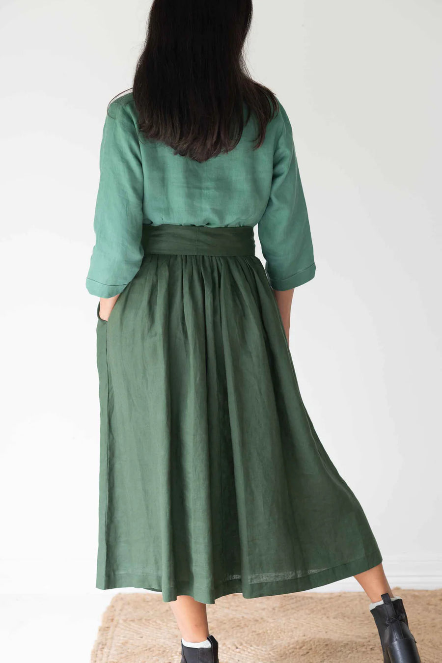 Lazybones Micheve Dress - Evergreen