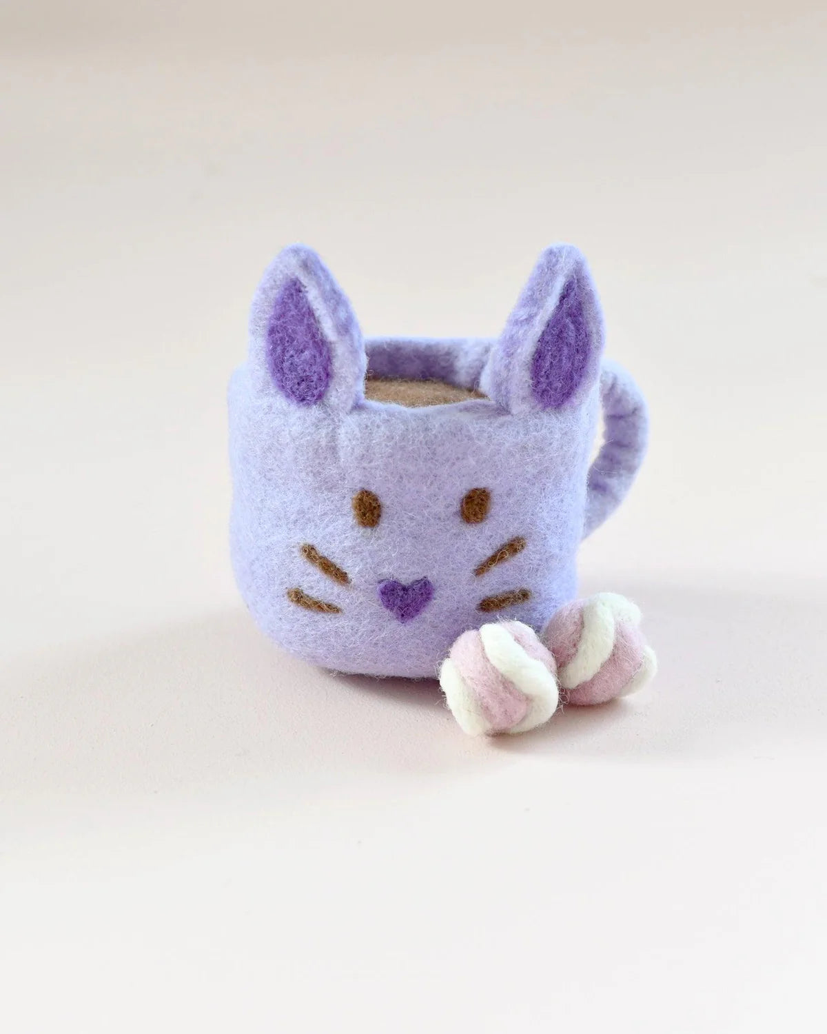 Tara Treasures Felt Bunny Hot Chocolate Mug (with marshmallows) - 3 colours