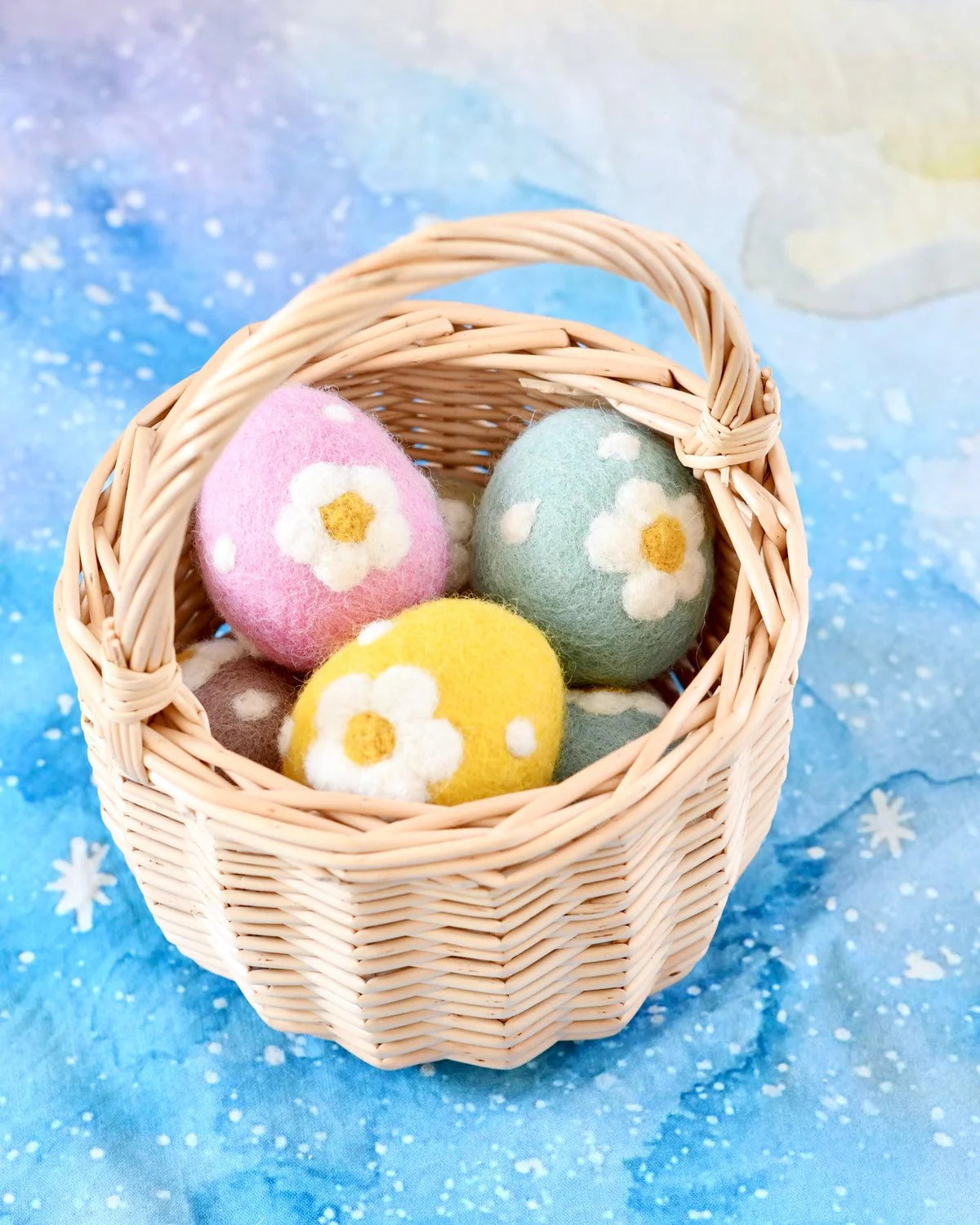 Tara Treasures Felt Floral and Dot Eggs - various colours