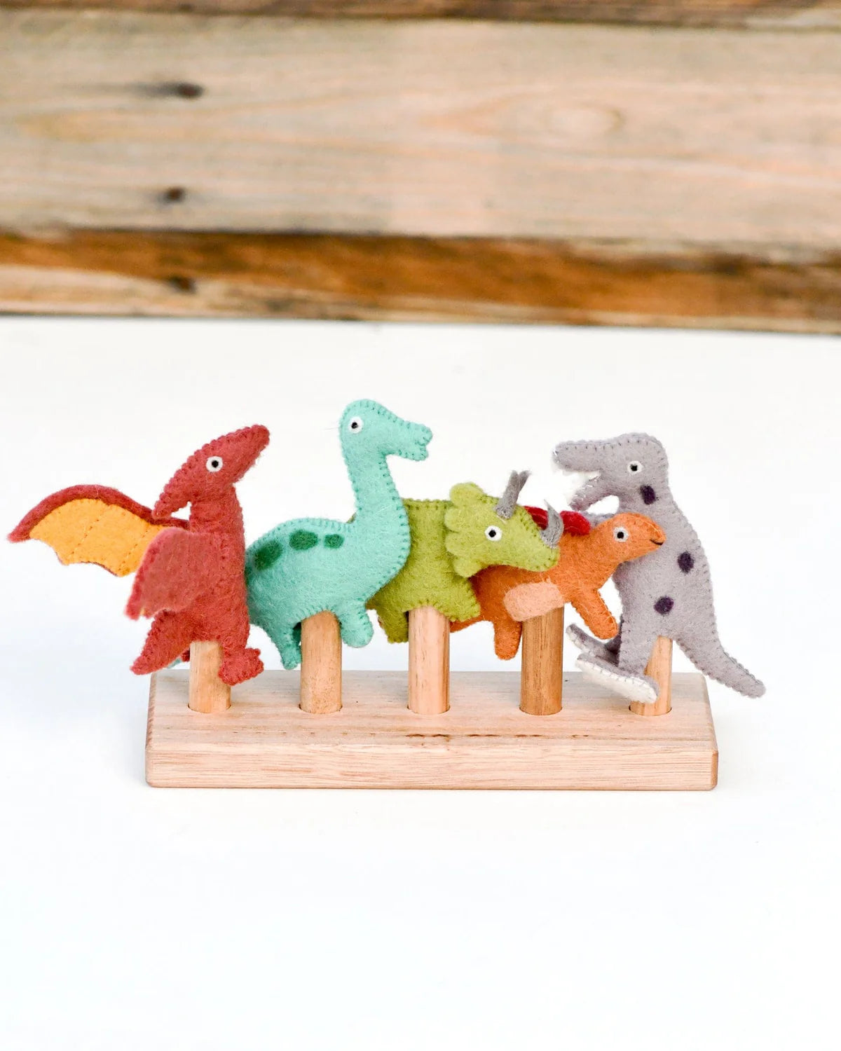 Tara Treasures Dino Felt Finger Puppets