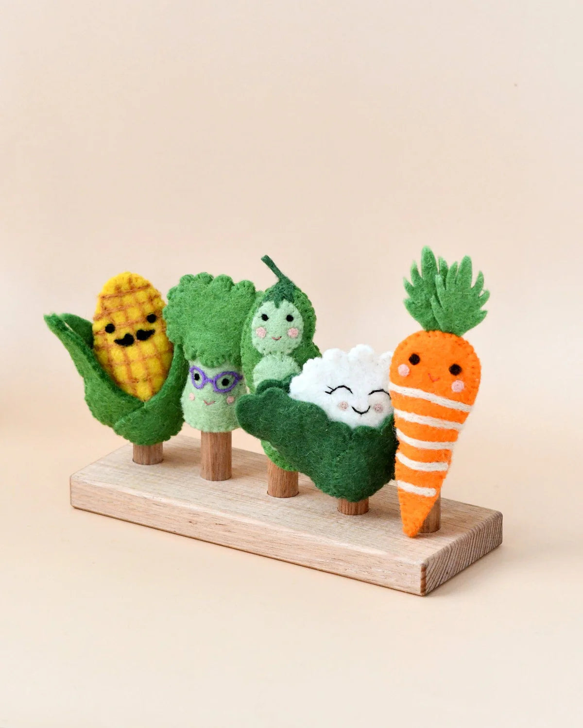 Tara Treasures Vegetables Felt Finger Puppets