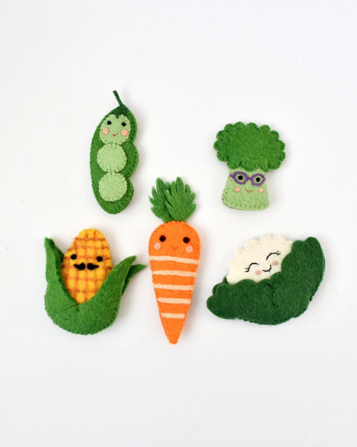 Tara Treasures Vegetables Felt Finger Puppets