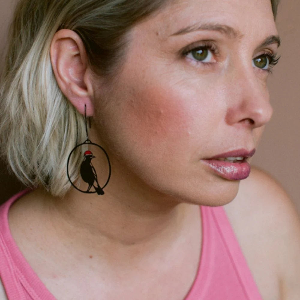 Denz Midi Magpie Christmas Earrings