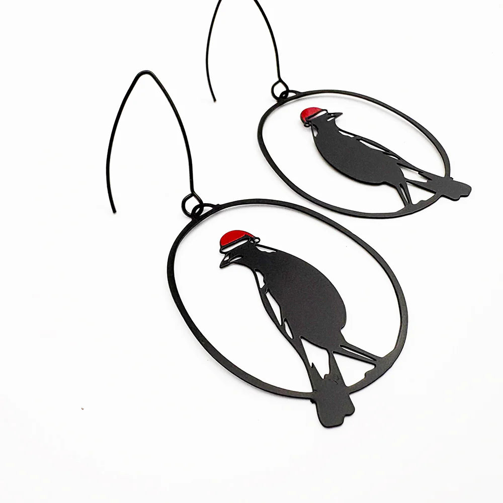 Denz Midi Magpie Christmas Earrings