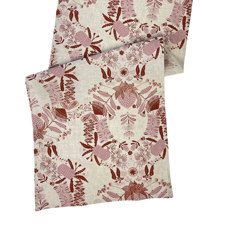 Tinker Table Runner - Red Clay / Dusty Pink