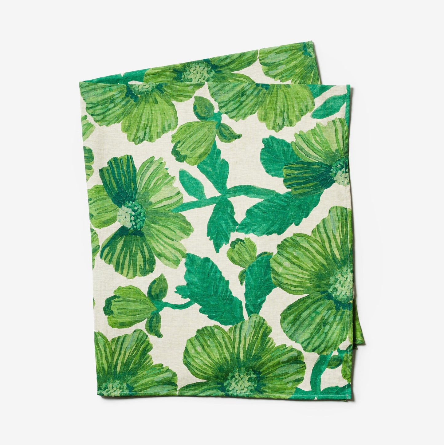 Bonnie and Neil Linen Leon Emerald Tablecloth