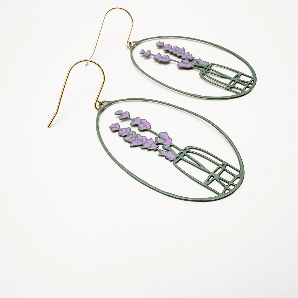 Denz earrings - Lavender Vase Lavender/Sage